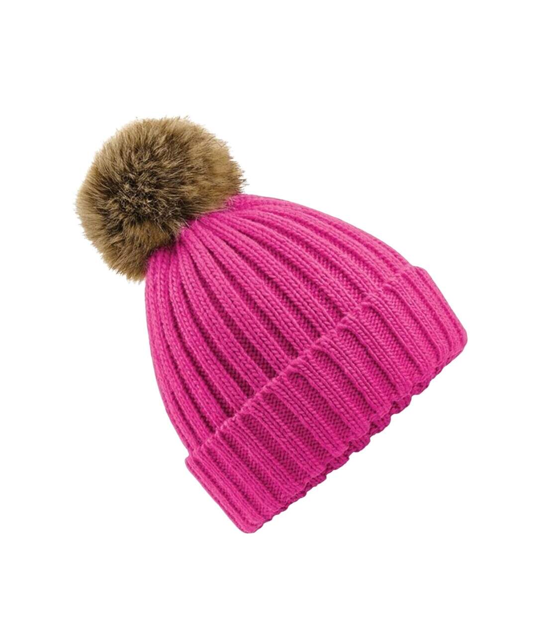 Beechfield Unisex Cuffed Design Winter Hat (Fuchsia) - UTRW5283-1