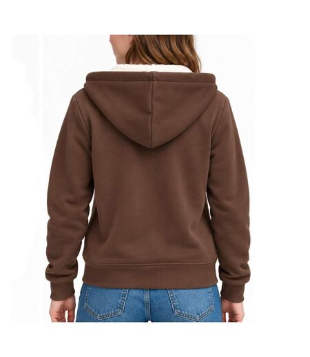Sweat marron femme superdry signature