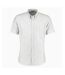 Kustom Kit Mens Slim Fit Short Sleeve Oxford Shirt (White)