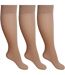 Mi-bas 70 deniers lot 3 paires femme naturel Joanna Gray