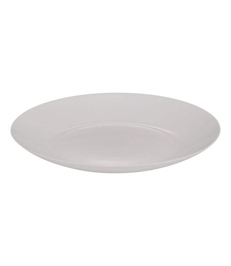 Lot de 6 Assiettes Plates en Verre Louise 25cm Blanc