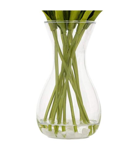 Composition Artificielle de Tulipes Hector 28cm Blanc