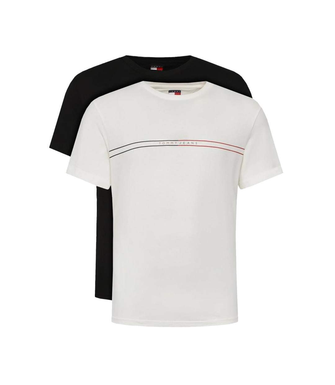 Set de 2 t-shirts noir/blanc homme tommy jeans entry graphic-1