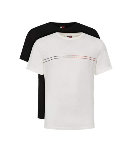 Set de 2 t-shirts noir/blanc homme tommy jeans entry graphic