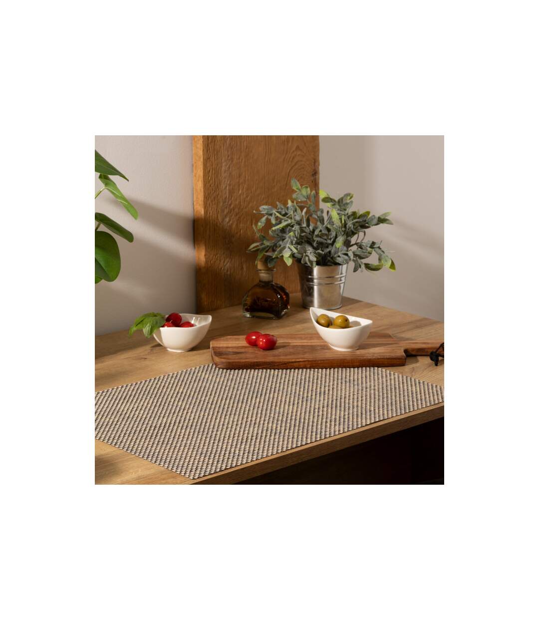 Set de Table Maoli 35x50cm Noir & Naturel