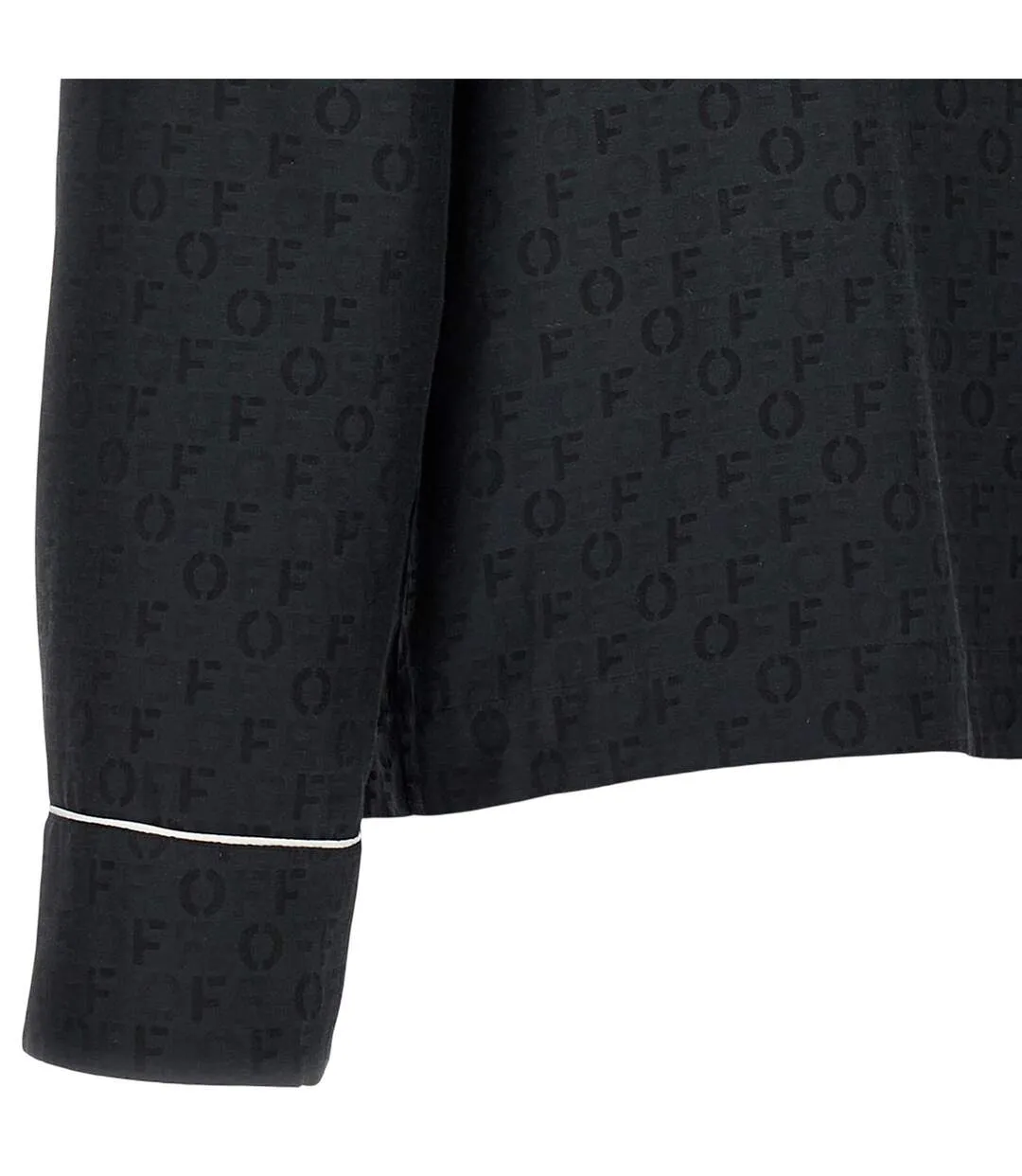 Chemise Motif/style Logo Femme Noir Off White-4