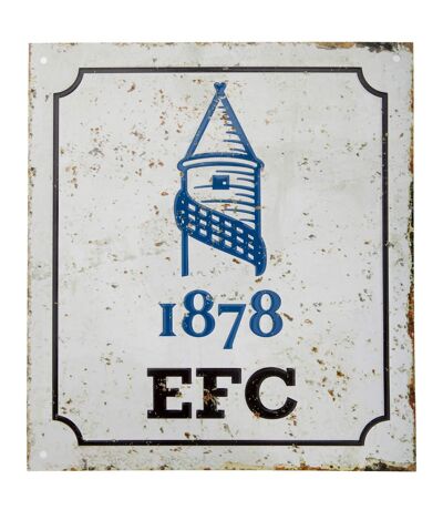 Everton FC Official Retro Football Crest Bedroom Sign (White/Blue) (One Size) - UTSG6121