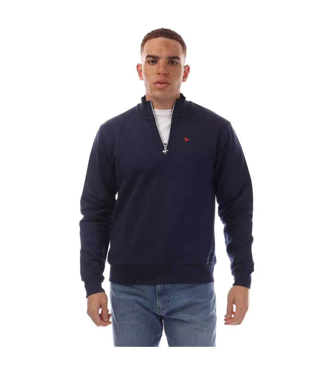 Sweat Style Zippé The Pier Homme Bleu Marine Modern Amusement-2