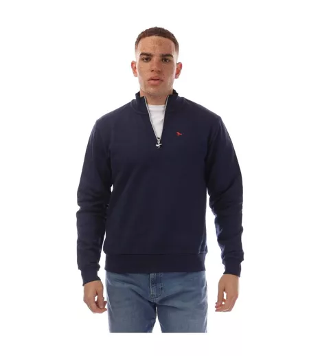 Sweat Style Zippé The Pier Homme Bleu Marine Modern Amusement