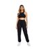 Womens/ladies Racer Crop Top Black Missy Empire-4