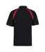 Kustom Kit Mens Oak Hill Polo Shirt (Black/Bright Red) - UTRW10127