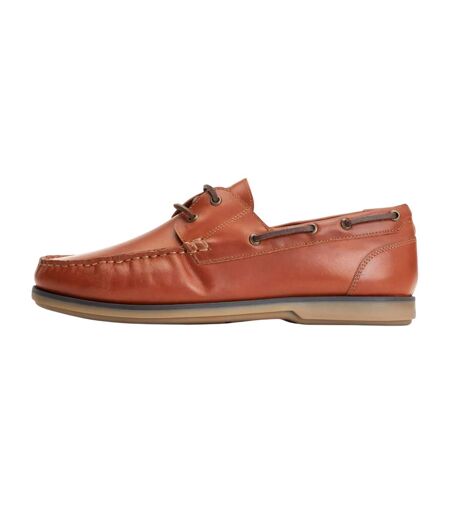 Mens Stern Boat Shoes Burnt Tan Base London