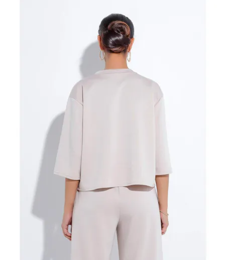 Sweat coupe confort avec manches 3/4