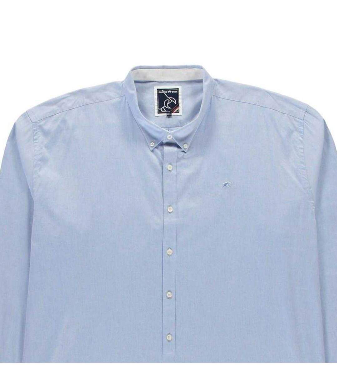 Chemise Manches Longues Motif/style Uni Homme Bleu Ciel Raging Bull-3