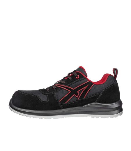 Albatros Mens Clifton Suede Low Safety Trainers (Red/Black) - UTFS9724