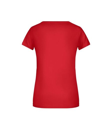 T-shirt Basic Femme Rouge James And Nicholson