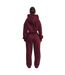 Womens/ladies Classics Cropped Full Zip Hoodie Wine Mars The Label-3