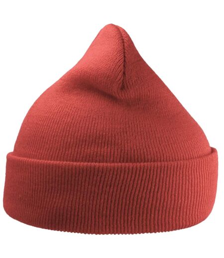 Unisex Adult Wind Recycled Cuffed Beanie Off Red Atlantis