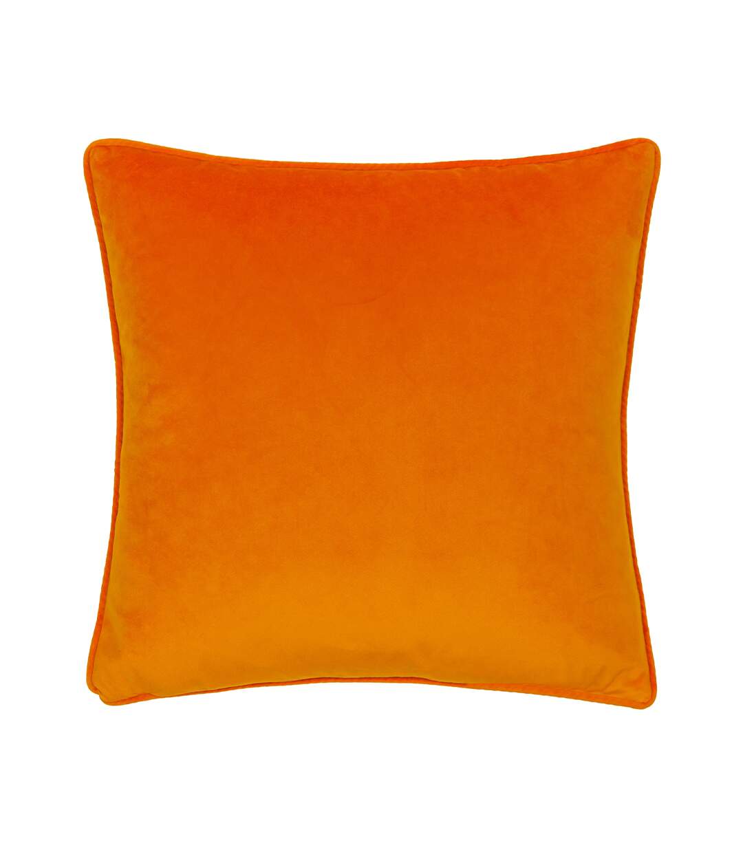 Nectar contrast piping velvet blossom cushion cover 43cm x 43cm white/orange Wylder-2