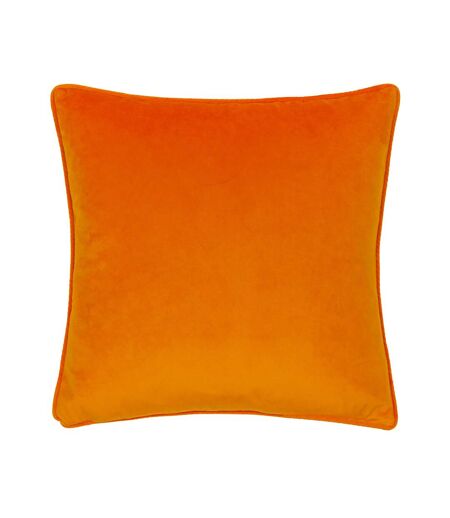 Nectar contrast piping velvet blossom cushion cover 43cm x 43cm white/orange Wylder