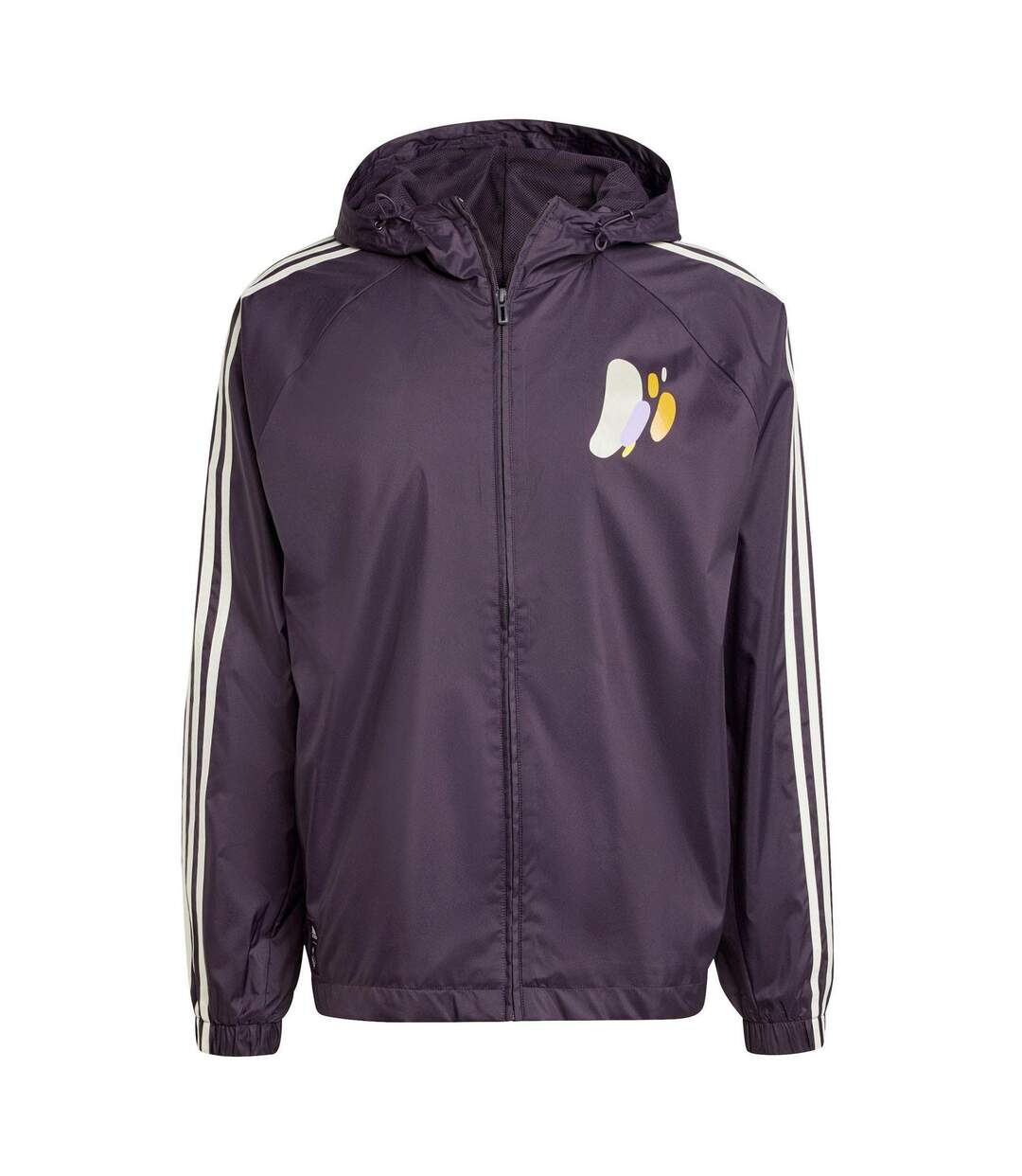 Mens Real Madrid Seasonal Water Resistant Anorak Aurora Black Adidas-2