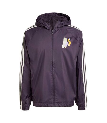 Mens Real Madrid Seasonal Water Resistant Anorak Aurora Black Adidas