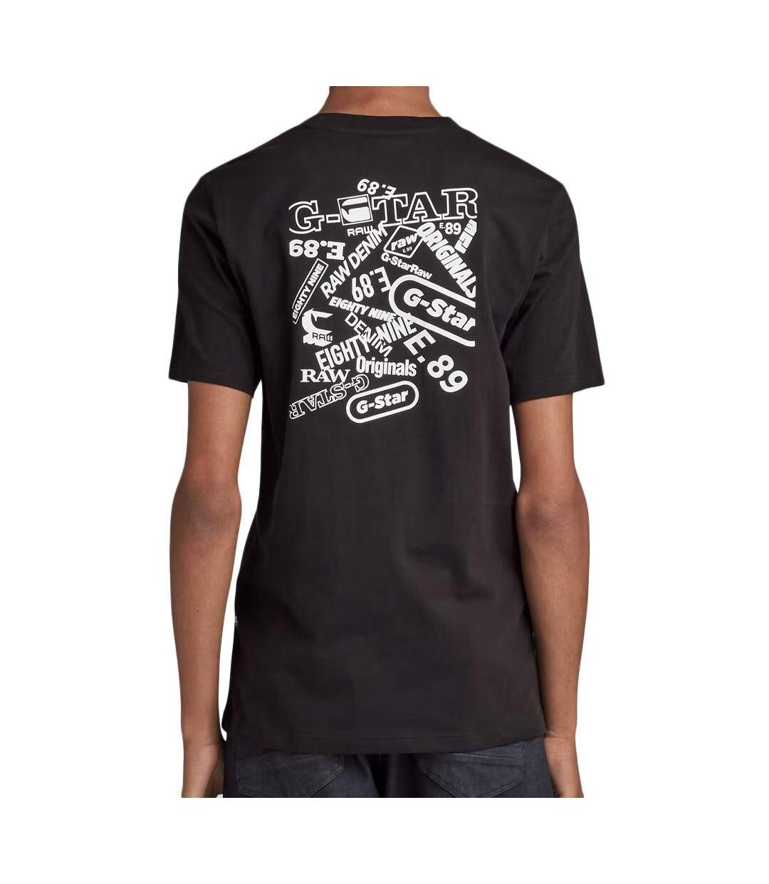 T-shirt noir homme g-star rew back-2