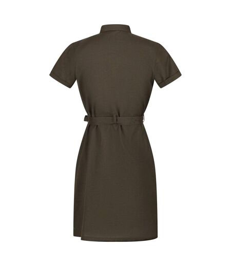 Robe Chemisier Quinta Femme Vert Kaki Sombre Regatta