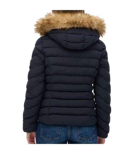 Doudoune Capuche SuperDry Fuji Faux Fuir Hood Padded
