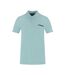 Mens Boxed Logo Polo Shirt Sky Blue Aquascutum-1