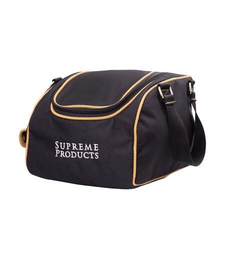 Supreme Products Pro Groom Leather Handled Hat Bag (Black/Gold)
