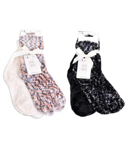 Chaussettes pour Femme Casa Socks Toucher Doux Pack de 4 CASA SOCKS Zig Zag