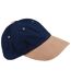 Beechfield - Lot de 2 casquettes de baseball - Adulte (Bleu marine/Taupe) - UTRW6740