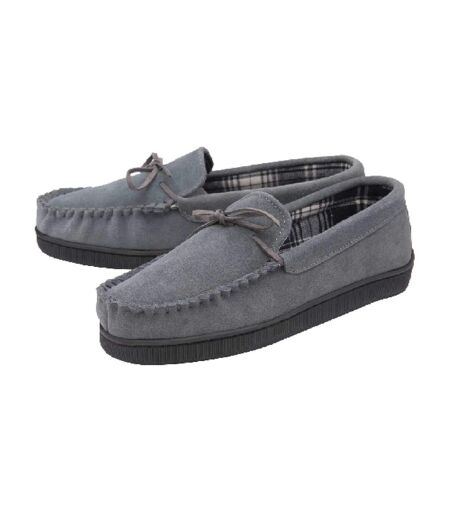 Pantoufles Mocassin Homme Suede Cuir pour Maison