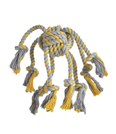 Sharples - Jouet pour chiens en corde (Gris / jaune) (Taille unique) - UTBT3356