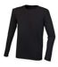Skinnifit Mens Feel Good Long Sleeved Stretch T-Shirt (Black)