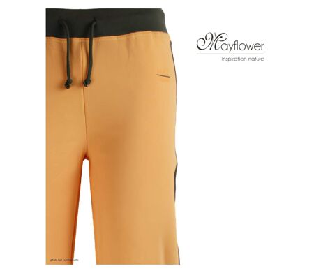 MAYFLOWER SE8008 - Pantalon de Sport Femme Orange & Kaki : Confort Stretch Maximal