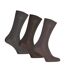 Simply Essentials Mens Super Soft Bamboo Socks (Pack Of 3) (Shades of Brown) - UTUT1580