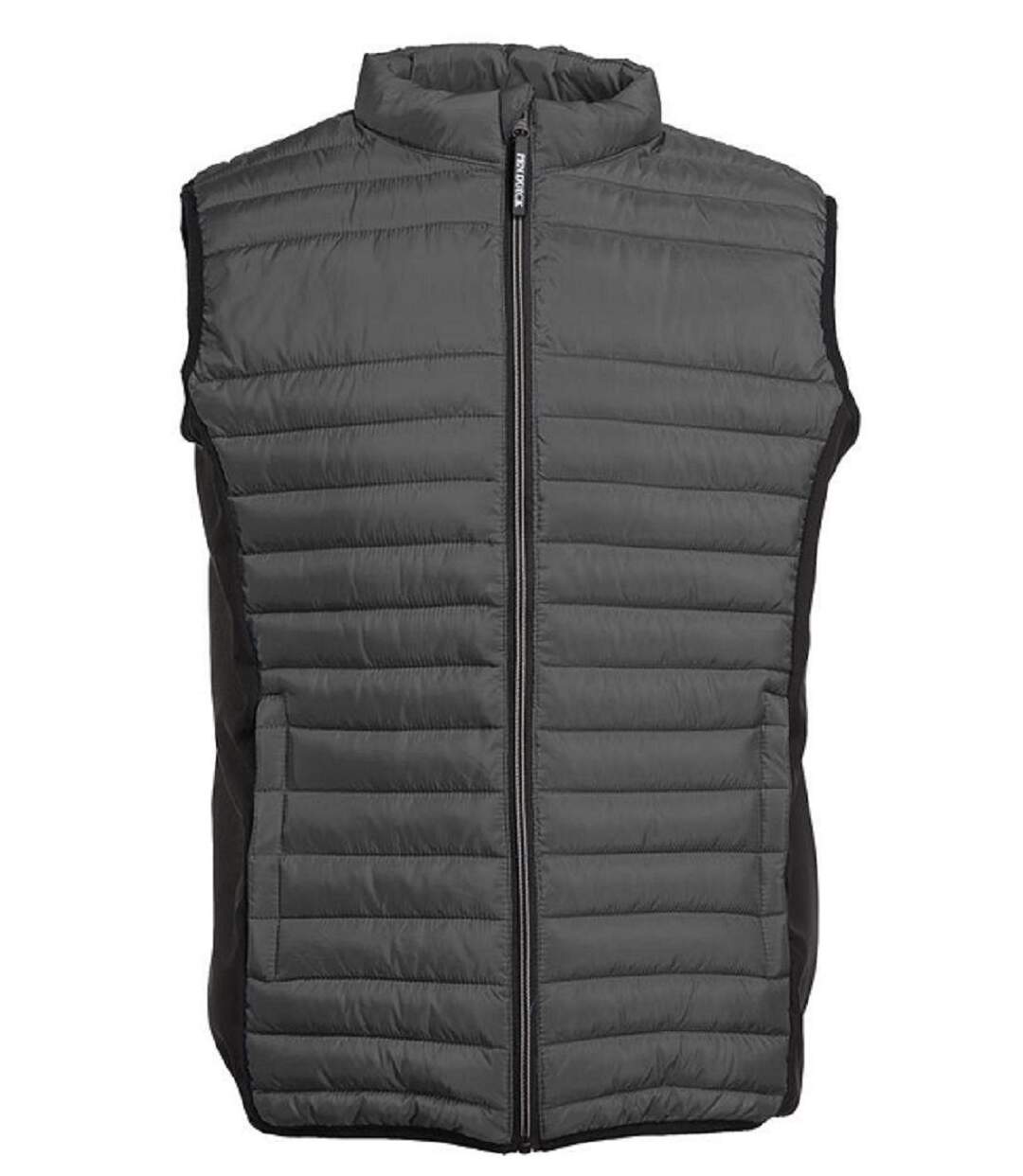 Bodywarmer bi-matière - Homme - Pen Duick - PK316 - gris titanium et noir-1