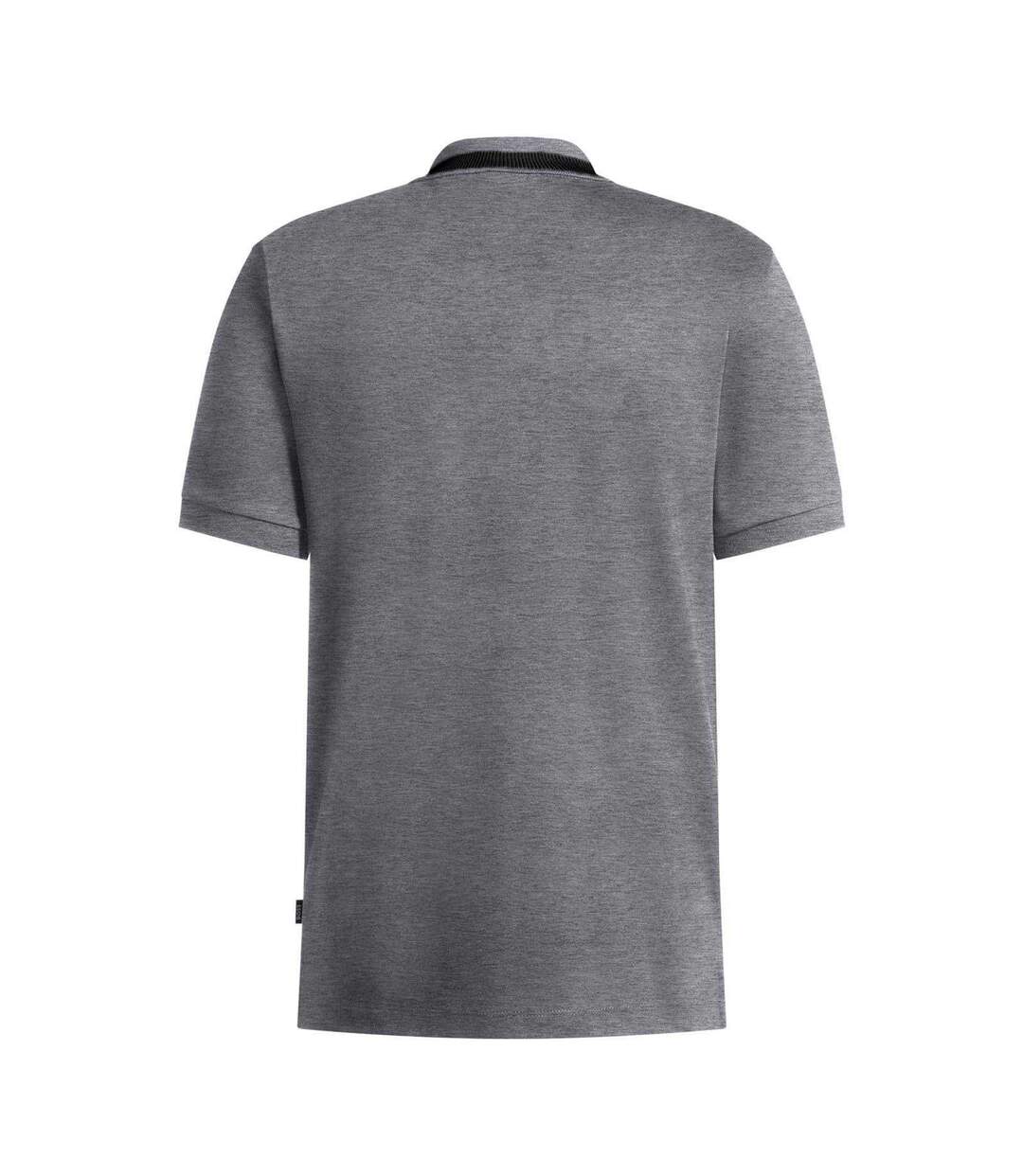 Mens Melange Regular Polo Shirt Medium Grey Boss-2