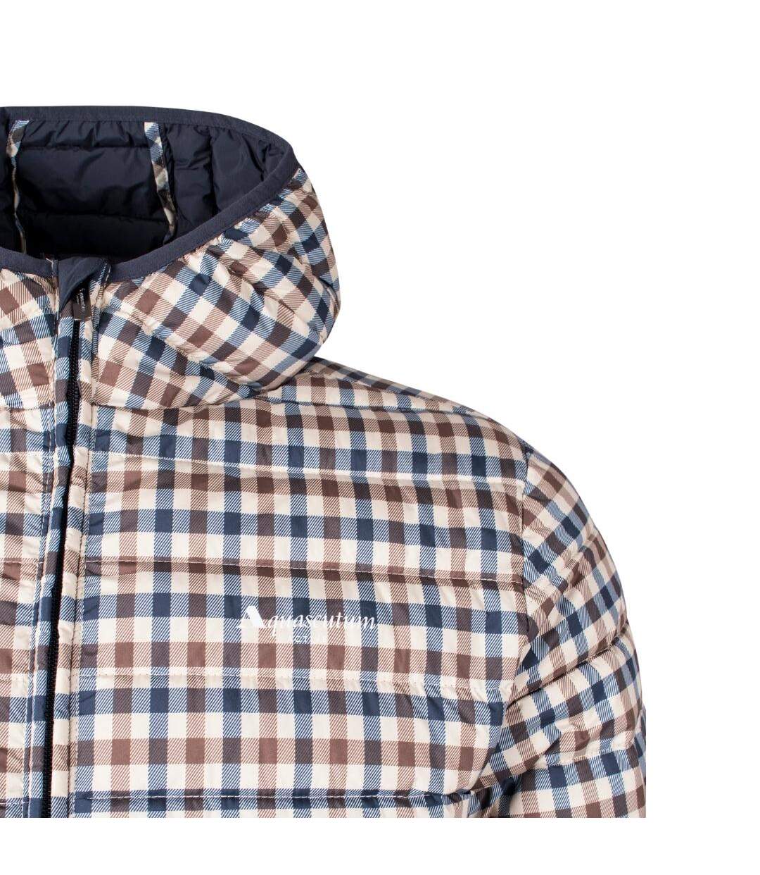 Doudoune Matelassée Motif/style À Carreaux Active Homme Beige Aquascutum-3