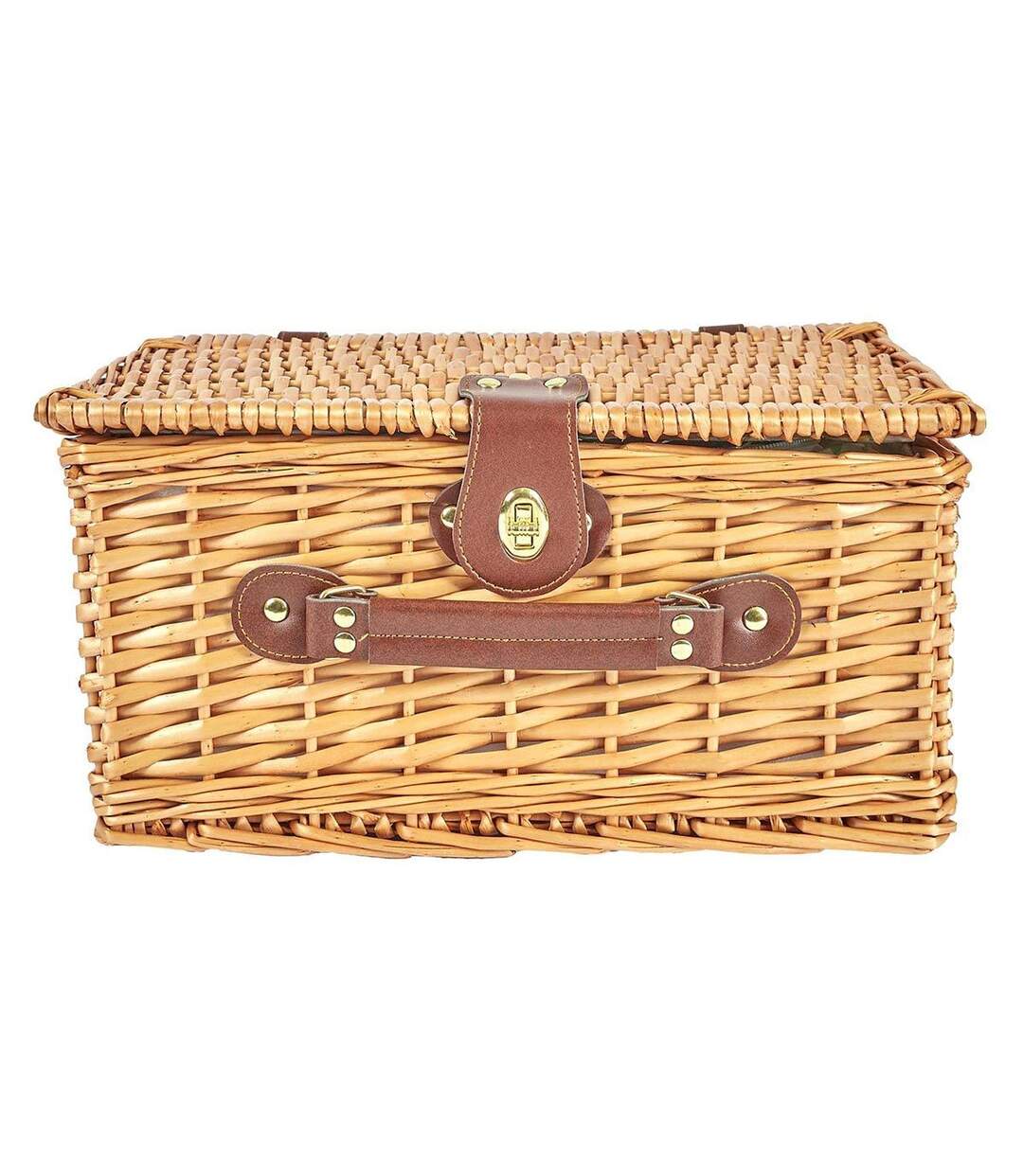 Panier de Pique Nique 4 Personnes 38cm Marron-1