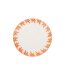 Lot de 6 Assiettes Plates Yucatan 26cm Blanc & Orange-1
