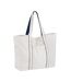Tote Bag Motif/style Grand Courtside Taille Unique Blanc Doux Bleu Marine Français Westford Mill-1