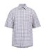 Mens Checked Short-sleeved Shirt Grey Diesel-1