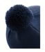 Bonnet Pom Pom Original Bleu Marine Beechfield-2
