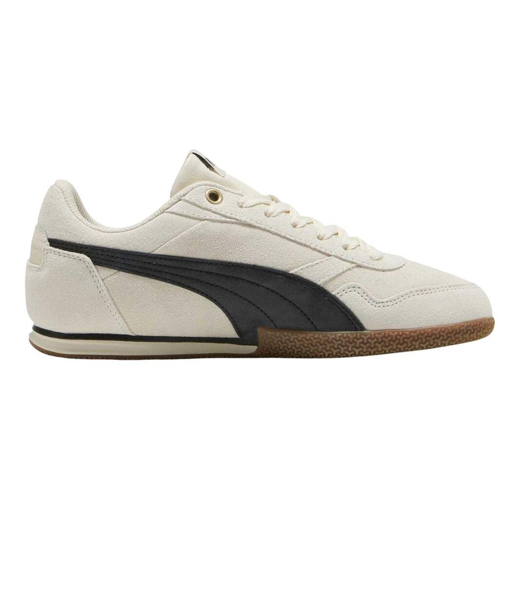 Womens/ladies Donna Leather Trainers Beige Gum Puma-1