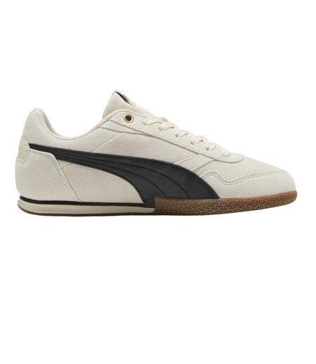 Womens/ladies Donna Leather Trainers Beige Gum Puma