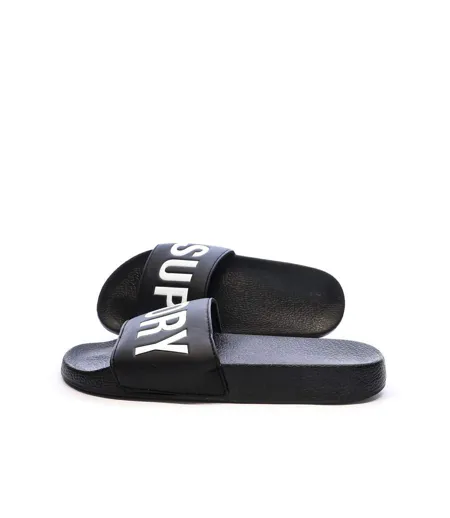 Claquettes noir/blanc homme superdry  pool slide