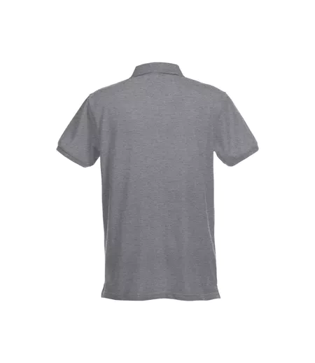 Polo Premium Homme Gris Chiné Clique